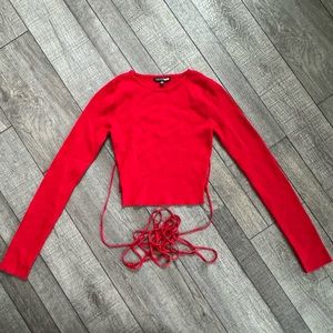 Never worn fashion nova long sleeve crop